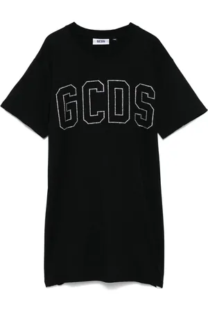 GCDS Playera con logo y detalles de cristal