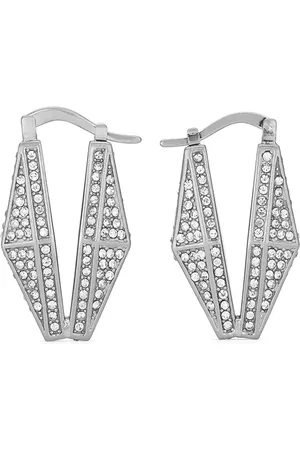 Jimmy Choo Aretes Diamond Chain con detalle de cristal