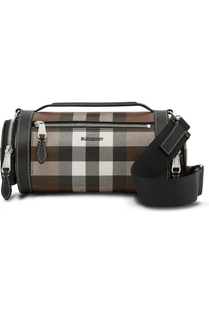 Burberry Mochila tipo mensajero con cuadros estampados exagerados