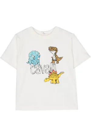 Roberto Cavalli Playera con dinosaurios estampados