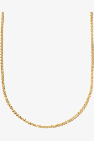 Hatton Labs Collar de cadena bañado en oro con perlas