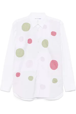 Comme des Garçons Camisa con parche de cuadros gingham