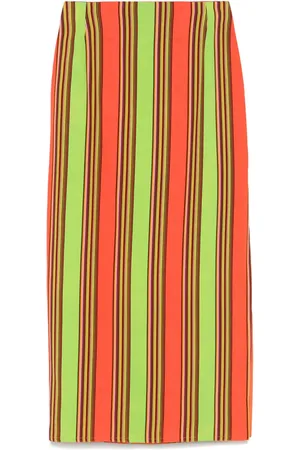 VERSACE Falda midi a rayas 2000
