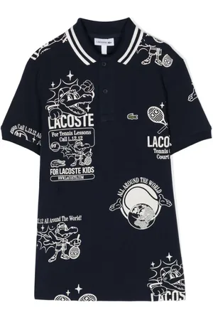 Lacoste Playera tipo polo con estampado gráfico