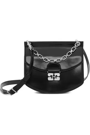 Ganni Bolsa crossbody con placa del logo
