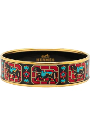 Hermès Pulsera Wide Horse Enamel Bangle 65 del siglo XX