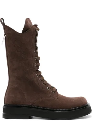 The Attico Botas de gamuza con puntera cuadrada