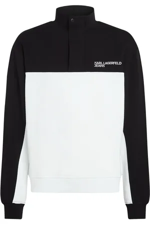 Karl Lagerfeld Sudadera con diseño color block y medio cierre