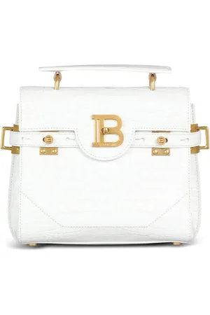 Balmain Bolsa de hombro B-Buzz con efecto de piel de cocodrilo