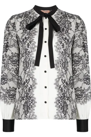 Twin-Set Camisa con botones y detalles de encaje