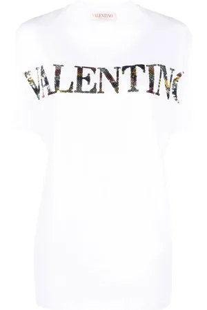 VALENTINO GARAVANI Playera manga corta con aplique del logo