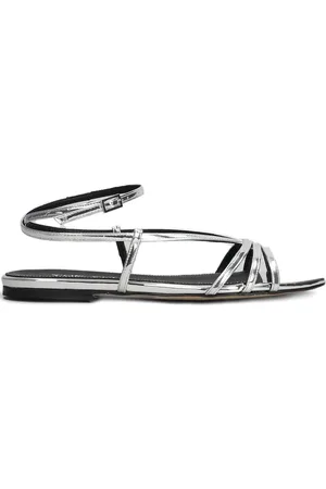 The Seller Flats in silver leather