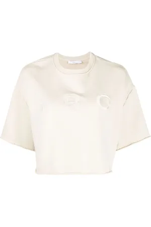 IRO Playera corta con logo bordado