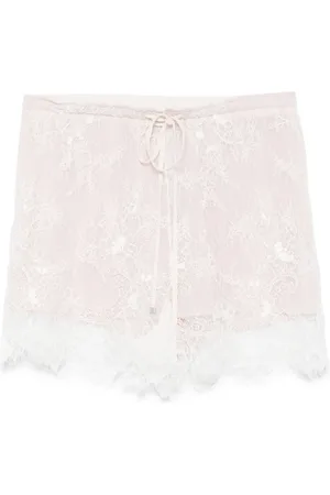 BLUMARINE Shorts con encaje bordado