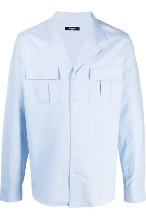 Balmain Camisa con bolsillos con solapa