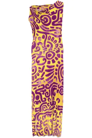 Vivienne Westwood Vestido midi con estampado abstracto 2014