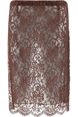 Saint Laurent Falda lápiz de encaje