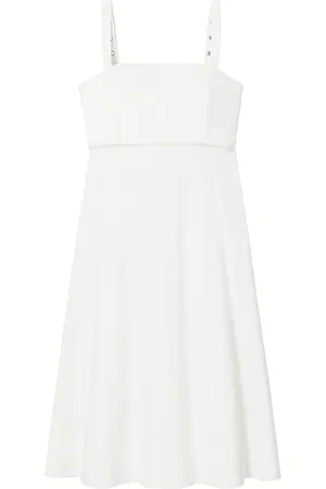 Tory Burch Vestido midi estructurado con cuello cuadrado