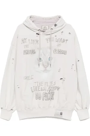 Maison Mihara Yasuhiro Hoodie con gato estampado