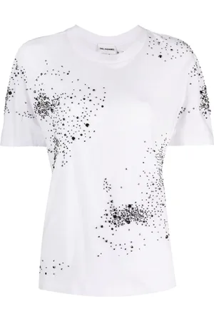 Des Phemmes Playera con detalles de cristal