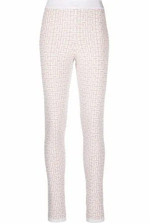 Balmain Leggins tejidos con monograma