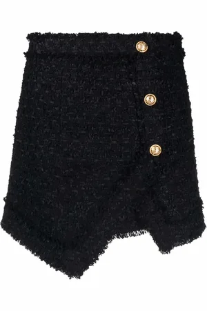 Balmain Falda corta texturizada