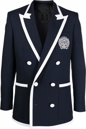 Balmain Blazer con logo de tenis