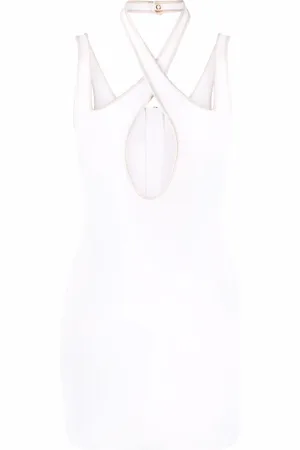 Balmain Vestido con ribete en contraste