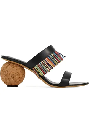 Salvatore Ferragamo Sandalias con flecos y tacón de 75mm