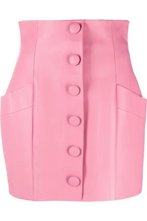 Balmain Falda con botones y tiro alto