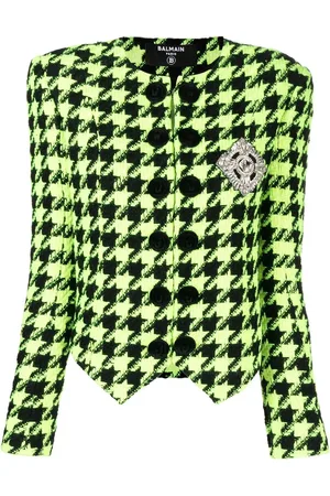 Balmain Chamarra con motivo pied de pouled