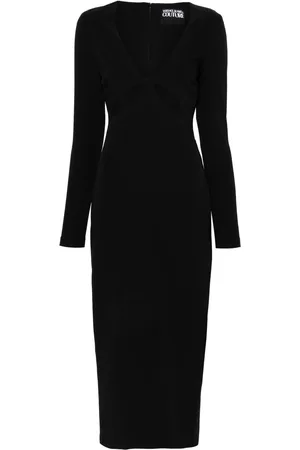VERSACE Vestido midi con aberturas