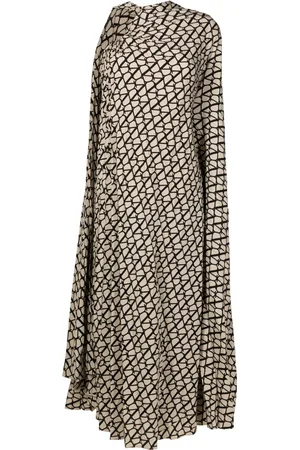 VALENTINO GARAVANI Vestido de seda con estampado Toile Iconographe