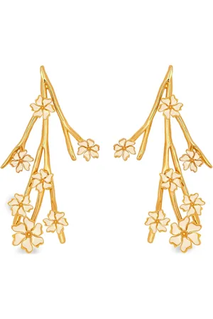 Oscar de la Renta Aretes con detalle floral