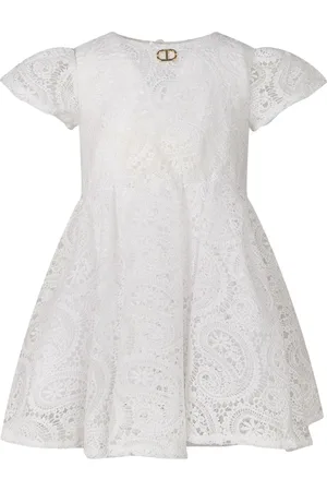 Twin-Set Vestido con encaje floral