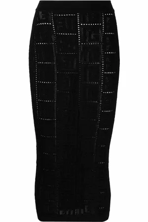Balmain Falda con perforaciones del monograma