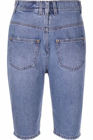 Balmain Shorts de mezclilla con diseño del revés