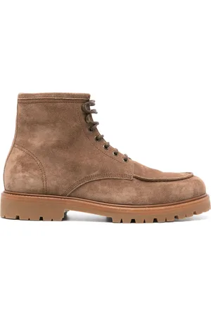 Brunello Cucinelli Botines de gamuza con agujetas