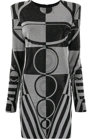 Balmain Vestido corto con detalles de strass