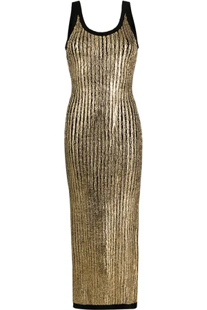 Balmain Vestido con efecto arrugado