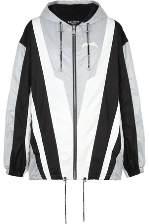 Balmain Chamarra con capucha y parche del logo