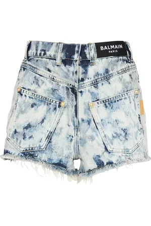 Balmain Shorts de mezclilla con efecto blanqueado