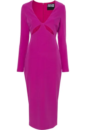 VERSACE Vestido midi con aberturas