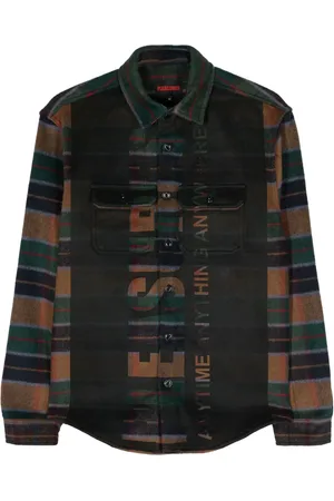 Pleasures Camisa con estampado cuadros