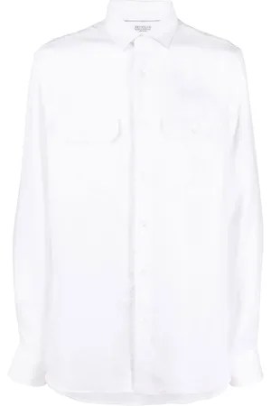 Brunello Cucinelli Camisa manga larga con botones