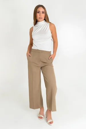 Pantalón jogger fit recto con jareta beige – HIGHSTREET