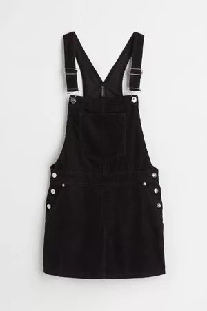 H&M Vestido overol de pana - Black