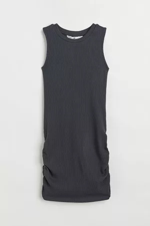 H&M Vestido en punto acanalado