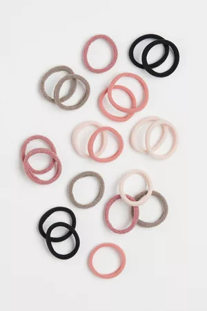 H&M 20-pack hair elastics - Pink