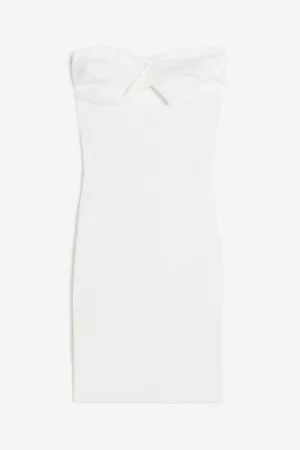 H&M Mujer Vestidos - Vestido bandeau tejido